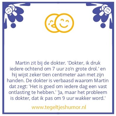 Tegeltje: Bij de dokter