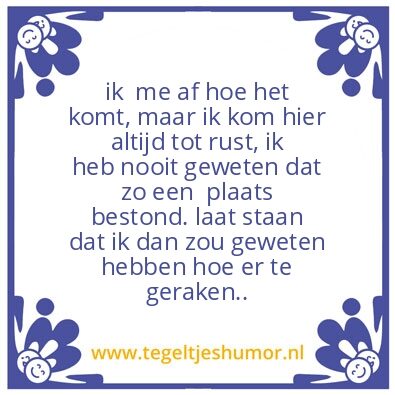 Tegeltje: Rust