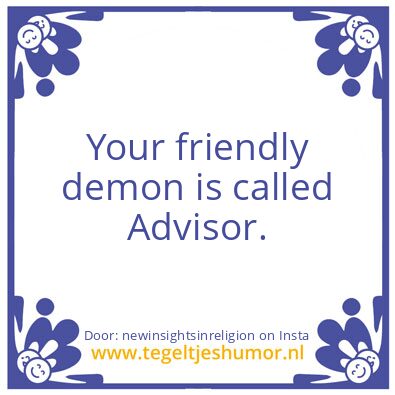 Tegeltje: Your friendly Advisor.