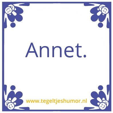 Tegeltje: Annet