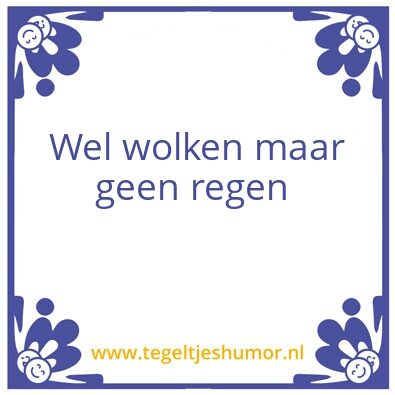 Tegeltje: Wolken