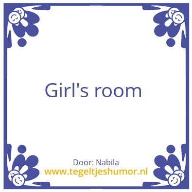 Tegeltje: GIRLS