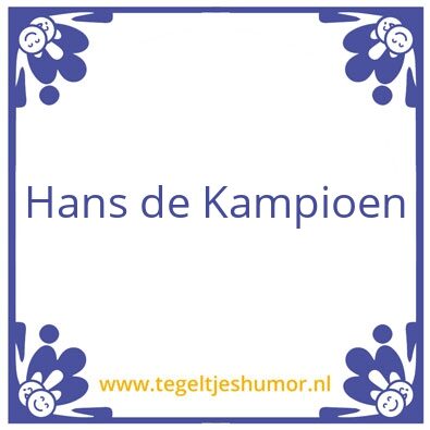 Tegeltje: seizon 2019 /2020