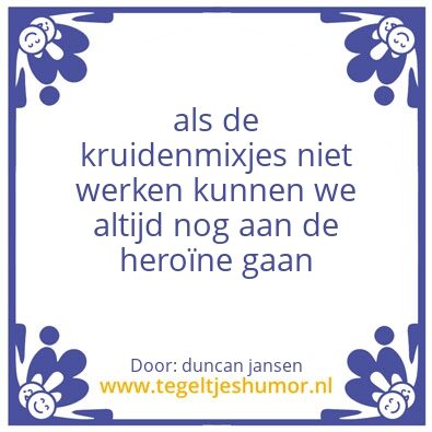 Tegeltje: kruiden