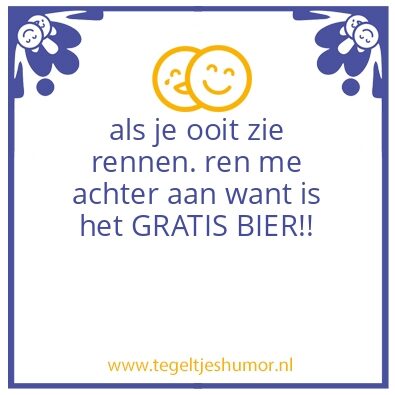 Tegeltje: hier is bier