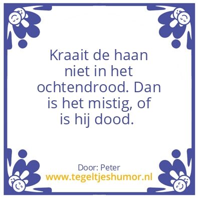 Tegeltje: Ochtendrood