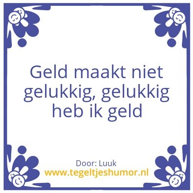 Tegeltje: Geld