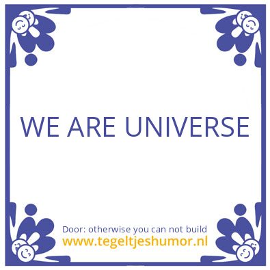 Tegeltje: Time is linear