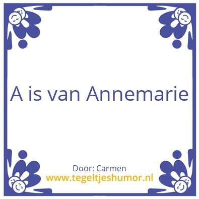 Tegeltje: A