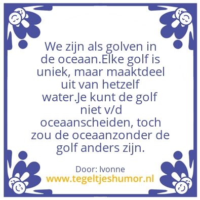 Tegeltje: Golven