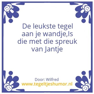Tegeltje: Voor Jantje
