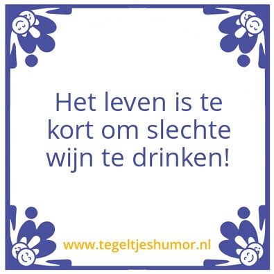Tegeltje: wijn