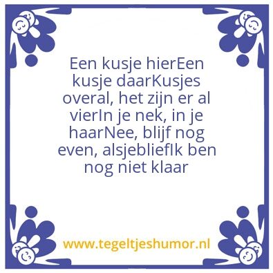 Tegeltje: Ik ben nog niet klaar