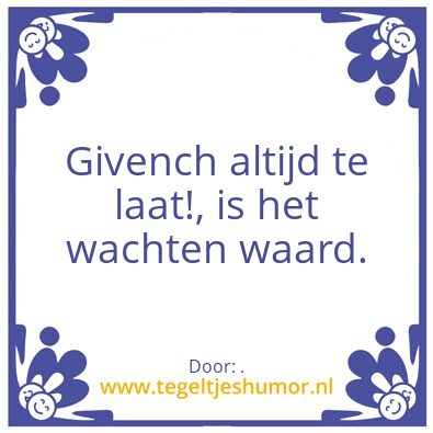 Tegeltje: Givench