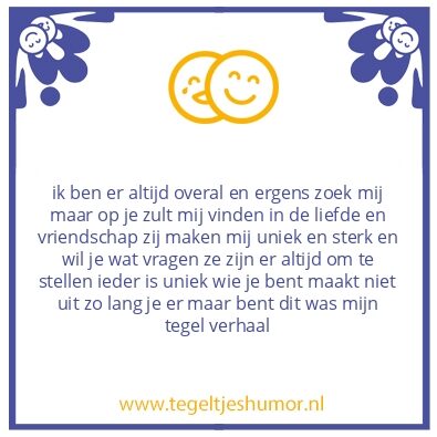 Tegeltje: Noortje zecht