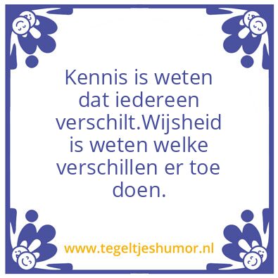 Tegeltje: Verdraagzaamheid