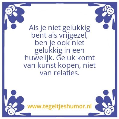 Tegeltje: Kunstgeluk