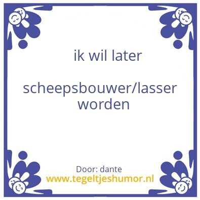 Tegeltje: dante