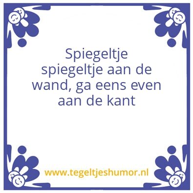 Tegeltje: Spiegel