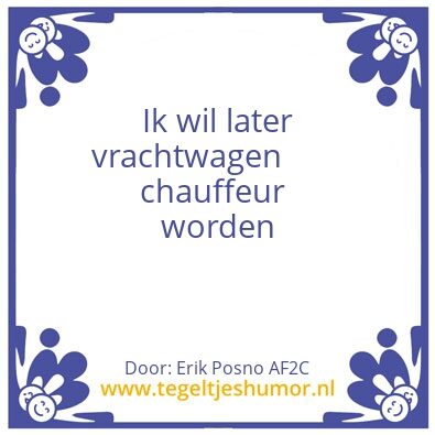 Tegeltje: T&V tegeltje