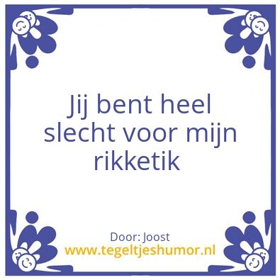 Tegeltje: Rikketik