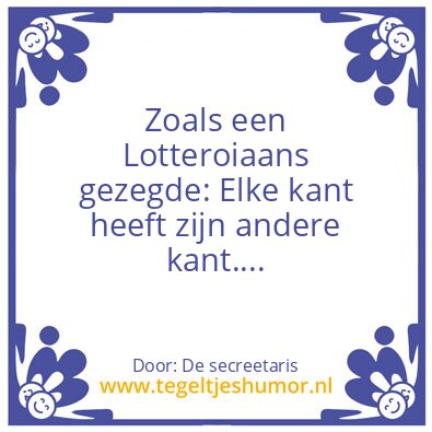Tegeltje: Terzijde