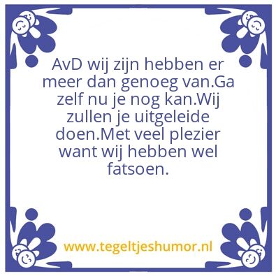 Tegeltje: A.v.D.