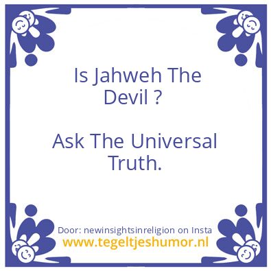 Tegeltje: Is Jahweh the Wizard of Oz