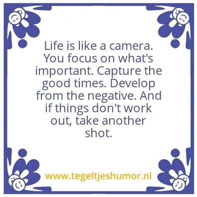 Tegeltje: Camera