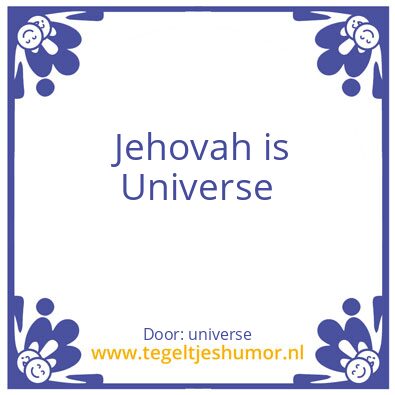 Tegeltje: Universe