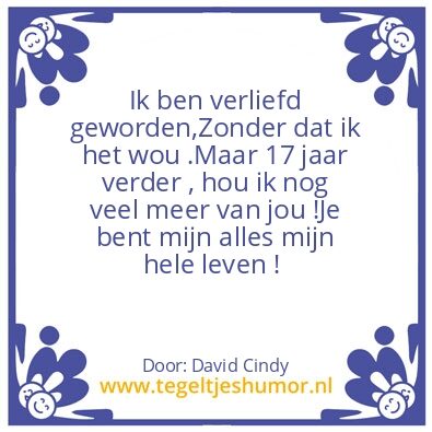Tegeltje: Verliefd