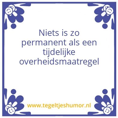 Tegeltje: Corona