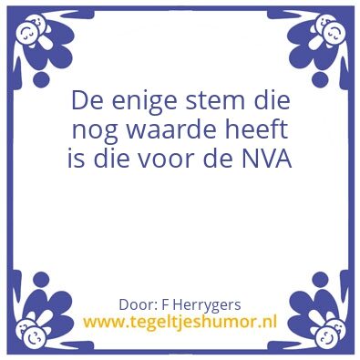 Tegeltje: Stem op de juiste partij