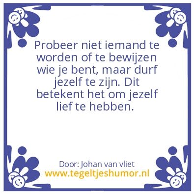 Tegeltje: Wie ben ik?