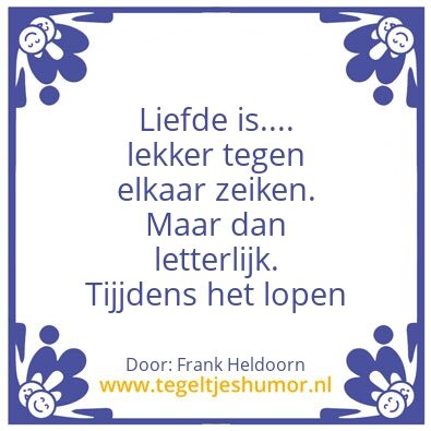 Tegeltje: Love