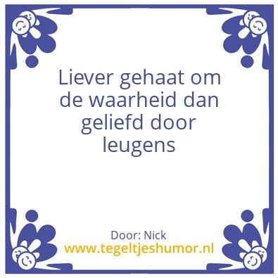 Tegeltje: Wijze praat