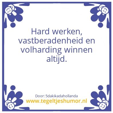 Tegeltje: Geheim van succes