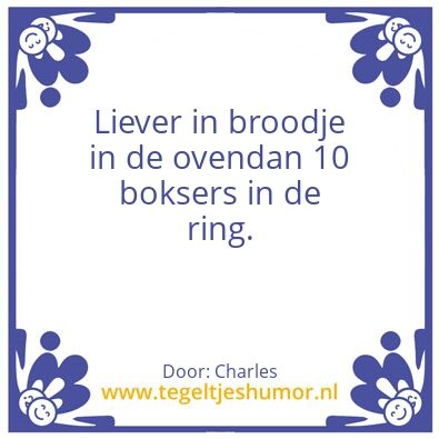 Tegeltje: Broodje