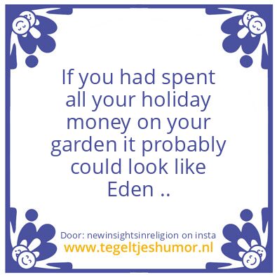 Tegeltje: Holiday Money.