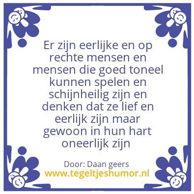 Tegeltje: Schijnheilige mensen