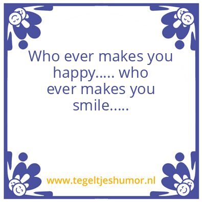 Tegeltje: Happy