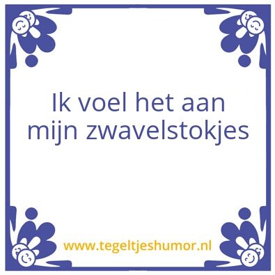 Tegeltje: Zwavelstokje