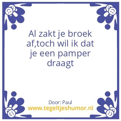 Tegeltje: Oud worden