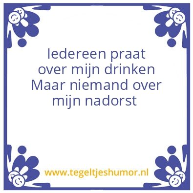 Tegeltje: Drinken