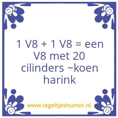 Tegeltje: V8