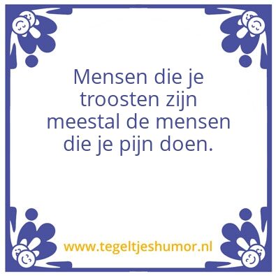 Tegeltje: Troost