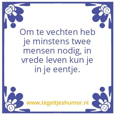 Tegeltje: Vechten