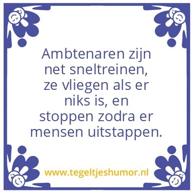 Tegeltje: Ambetenaren