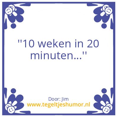 Tegeltje: 10 in 20