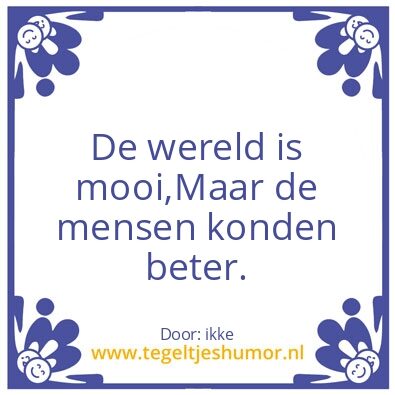 Tegeltje: beter
